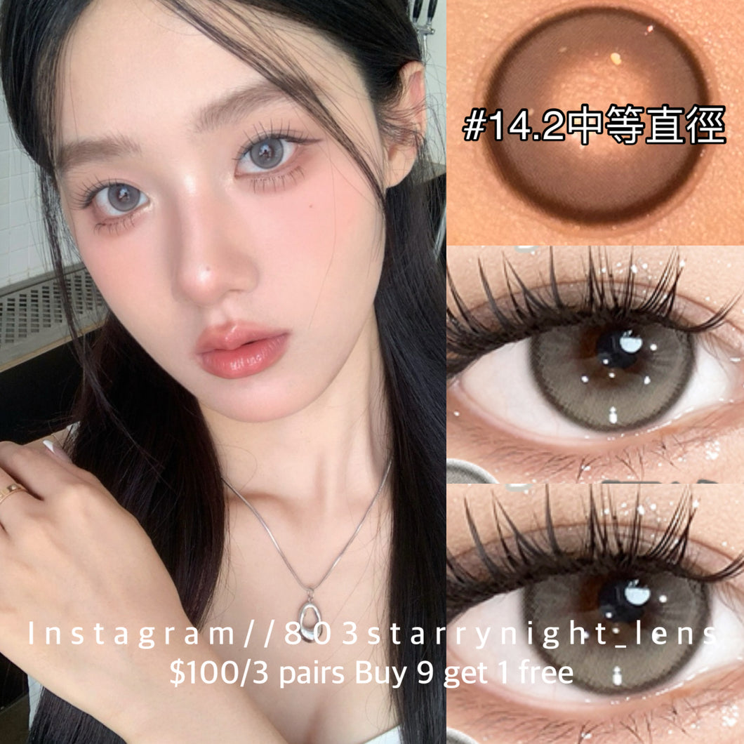 新品預訂✨ 奶凍灰🩶 thestarlens 灰色 gray 14.2mm 半年拋（兩片裝）🎀可預訂請撳度數選項中最下🎀  ✨$100/3對✨