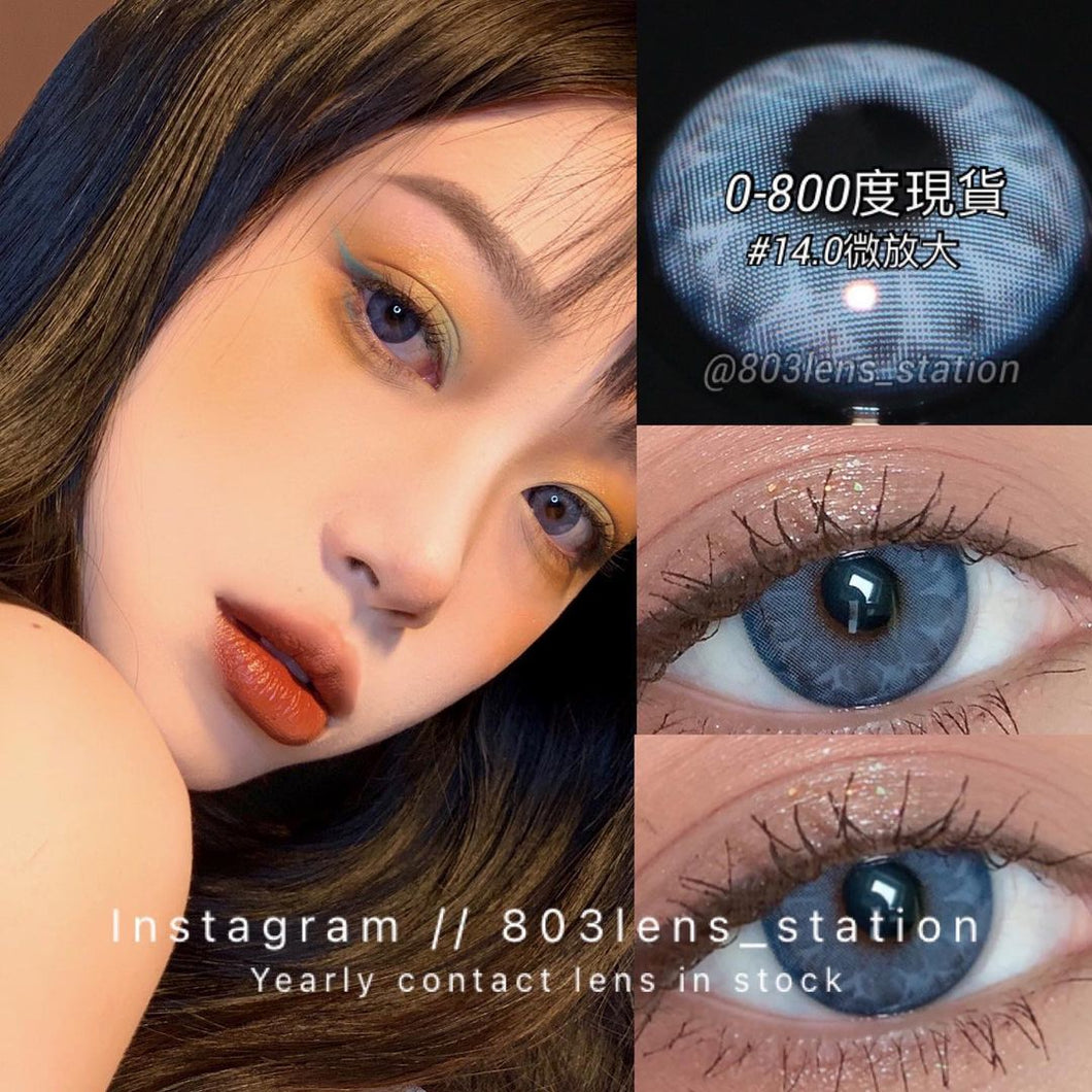 現貨 Eyewish 寶石藍 買完不補❗️ 藍色 Blue 14.0mm 年拋（兩片裝）