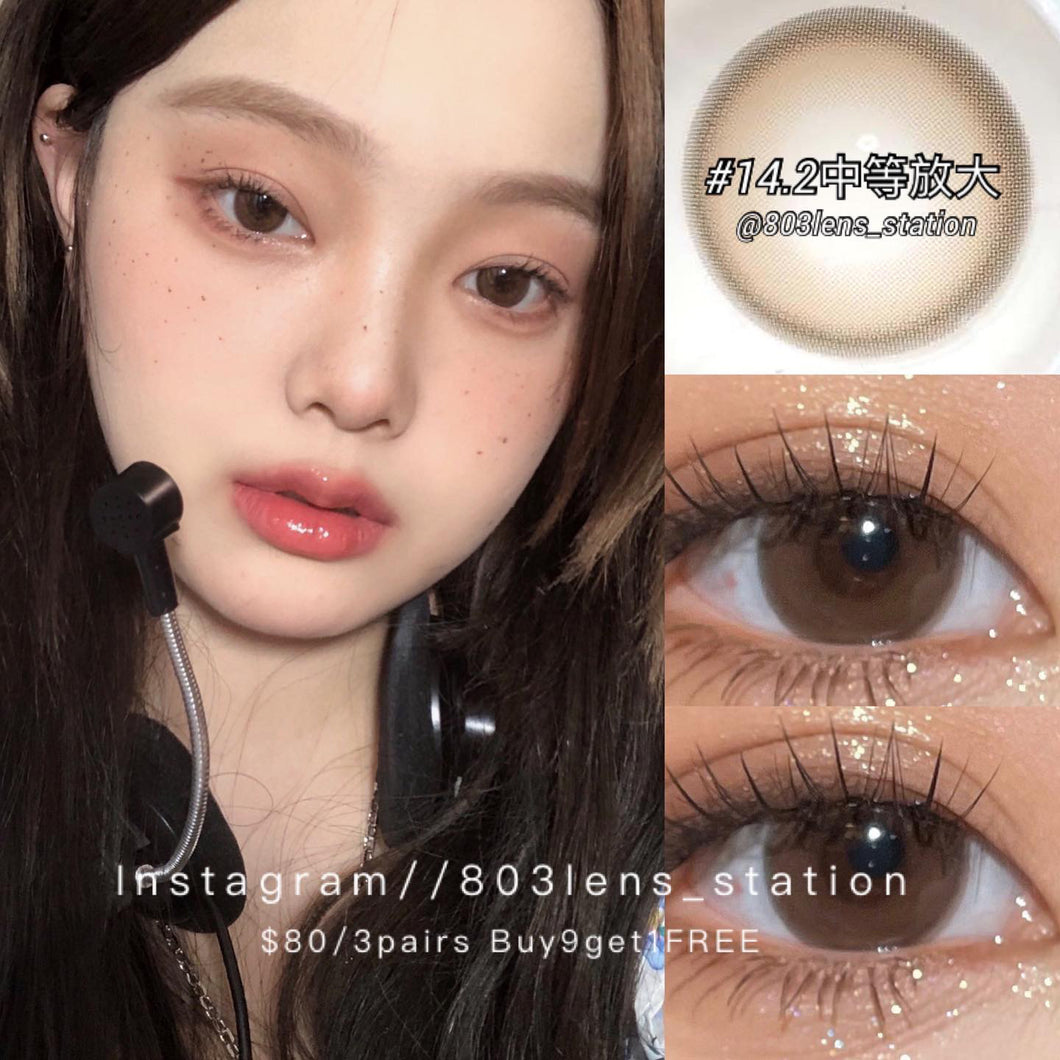 現貨✦膠原酒褐 Eyewish/Eyebox 14.2mm 啡色 Brown 一年拋（兩片裝）