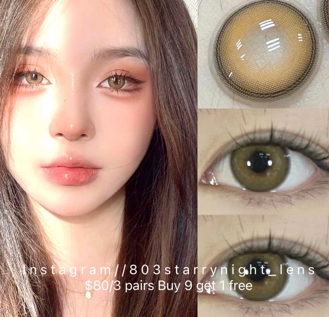 現貨✦Lrgood 荷包蛋 Brown 啡色 14.5mm 年拋 (兩片裝)🎀可預訂請撳度數選項中最下🎀